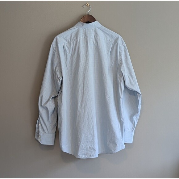 Lacoste Size 44 XL Shirt Mens Green Check Button Down LS Extra Large Dress - Picture 5 of 5